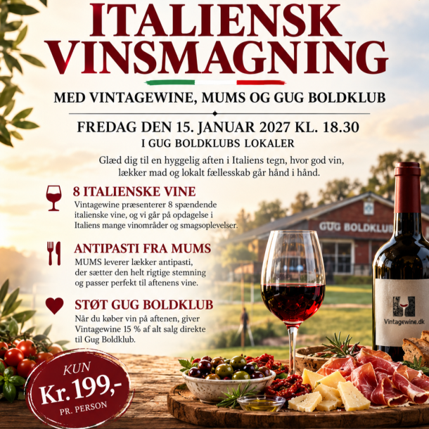 Billet Gug Boldklub vinsmagning 15/1-27